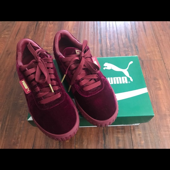 Puma Shoes - Puma Cali Velvet platforms Sneaker